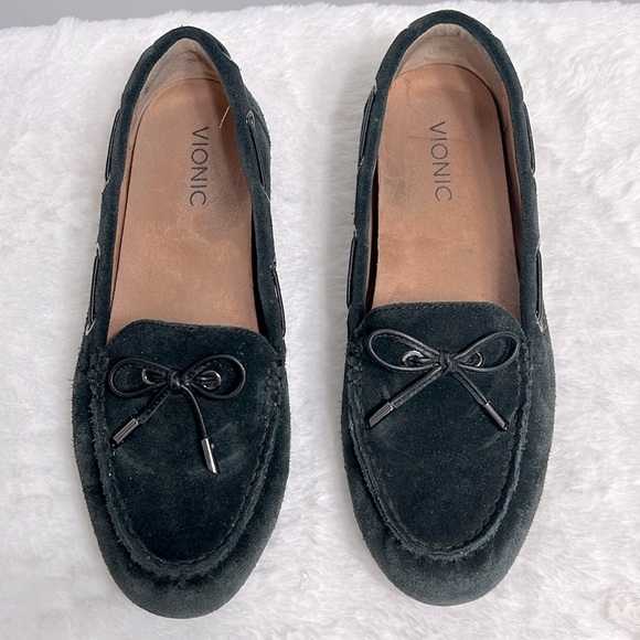 Vionic Black Leather Suede Virginia Loafer size 8.5 - Picture 4 of 11